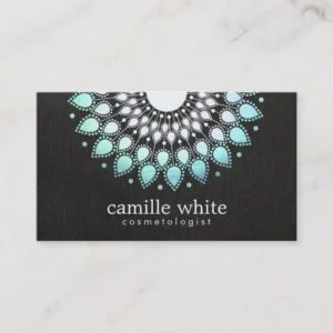 Elegant Aqua Blue Lotus FLower Natural Beauty Business Card