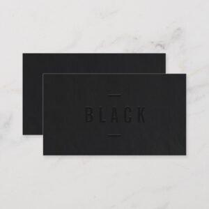 Elegant black and white professional modern simple business card