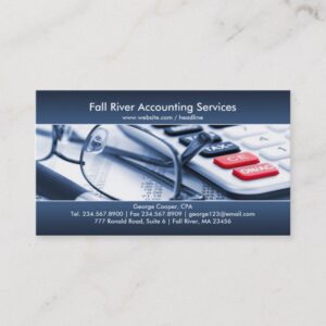 Elegant Blue Accounting Business Card