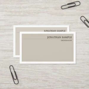 Elegant Classic Colors Minimal Plain Professional Business Card