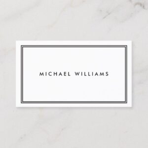 Elegant Classic White Business Card
