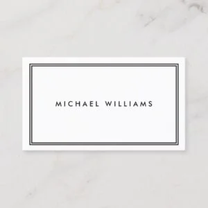Elegant Classic White Business Card