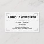 Elegant & Classy Interior Designer Business Card