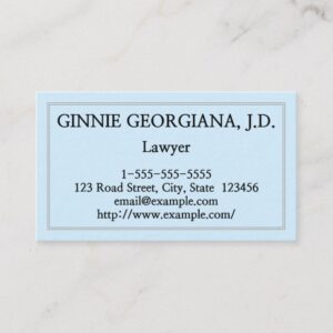Elegant & Clean Lawyer Business Card