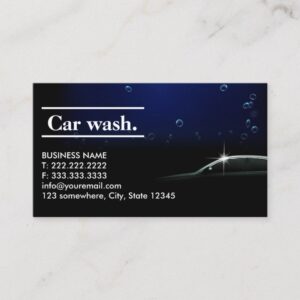 Elegant Dark Auto Detailing/Car Wash Business Card
