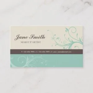 Elegant Flower Floral Retro Modern Stylish Classy Business Card