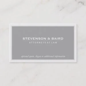 Elegant Gray Professional Consultant Classic Business Card