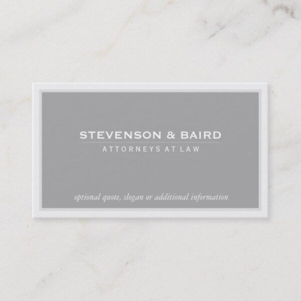 Elegant Gray Professional Consultant Classic Business Card