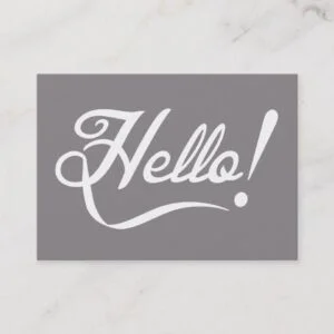 Elegant Hello Business Card