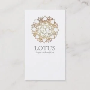 Elegant Lotus Women's Fashion Boutique White Business Card