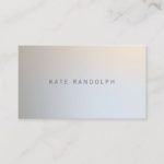 Elegant Minimalist Professional Luminous Silver Business Card
