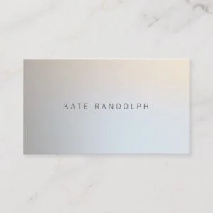 Elegant Minimalist Professional Luminous Silver Business Card