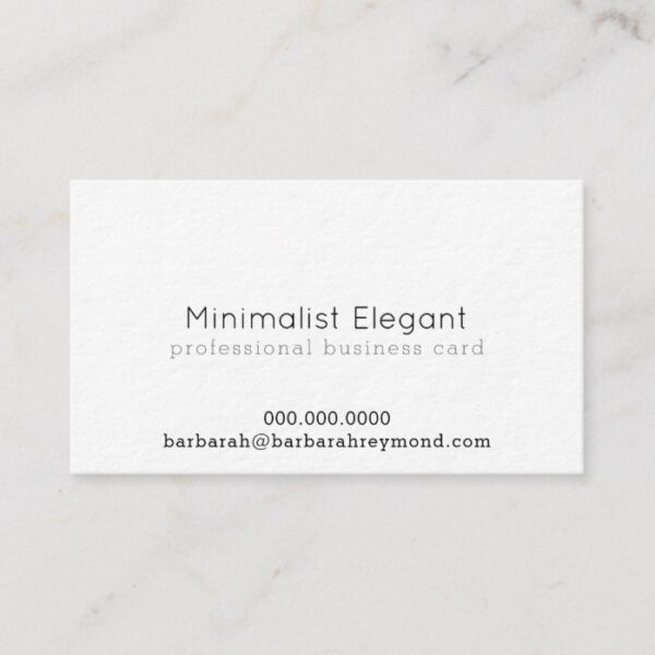 elegant minimalist professional luxe business card