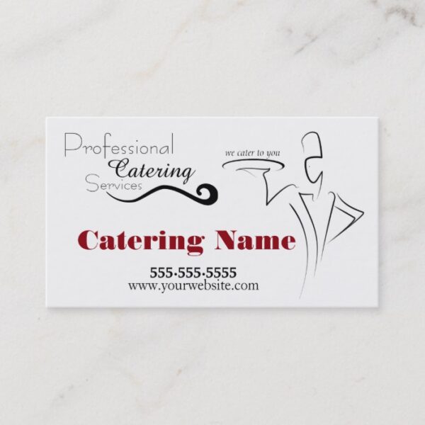 Elegant Professional Catering Business Cards