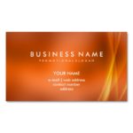 Elegant Professional Modern Abstract Orange Magnetic Business Card