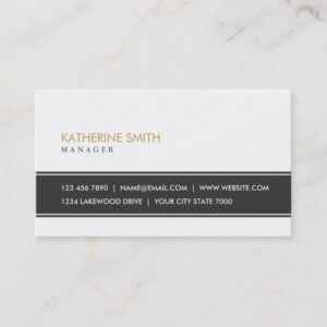 Elegant Professional Plain Simple Black and White Business Card