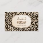 Elegant Stylish Leopard Print Girly Pattern Business Card