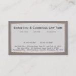 Elegant Vintage Law Firm Attorney Business Card