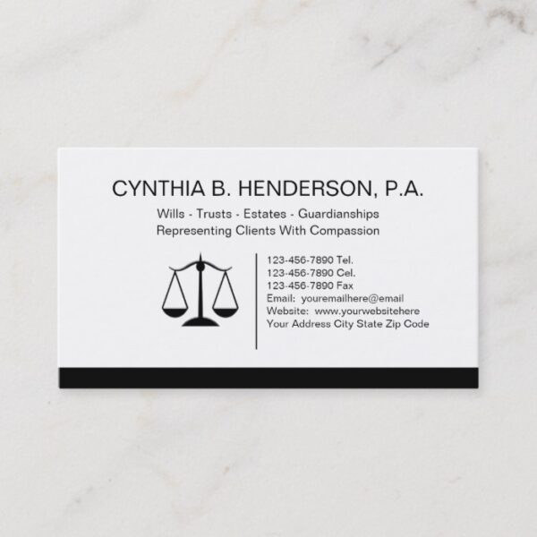 Estate Attorney Business Cards