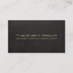 Event Planner Black Linen “look”  Professional Business Card