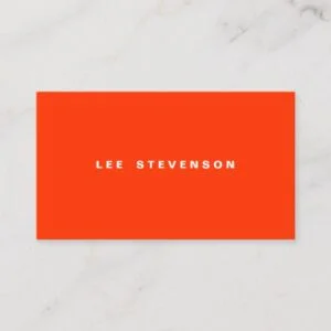 Eye Catching Modern Orange Minimalistic Business Card
