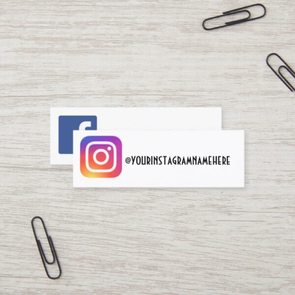 facebook instagram social media post business card