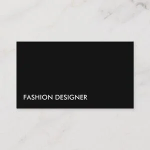 Fashion Designer Elegant Professional Simple Black Business Card