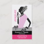 Fashion Jewelry Model Figure Pink Lady Business Card