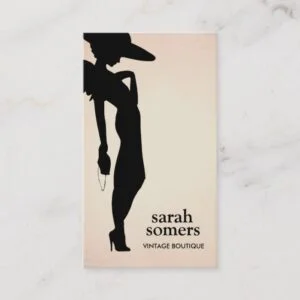 Fashion Model Consignment Boutique Shop 2 Business Card