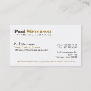 Financial Planner Business Card