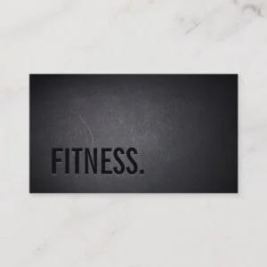 Fitness Modern Bold Text Elegant Dark Professional Business Card
