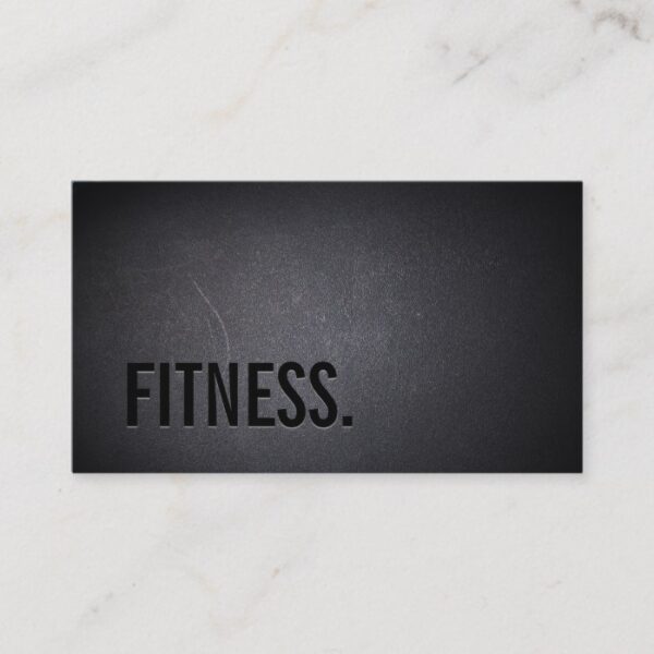 Fitness Modern Bold Text Elegant Dark Professional Business Card
