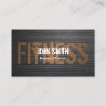 Fitness Professional Grunge Metal Personal Trainer Business Card