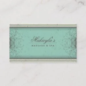 Floral Pattern Damask Elegant Modern Classy Retro Business Card