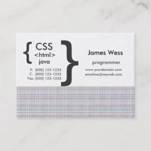Geek Web Programmer Business Card