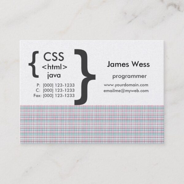 Geek Web Programmer Business Card