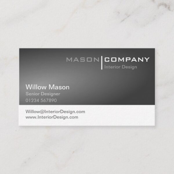 Generic Gray and White Corporate Business Card