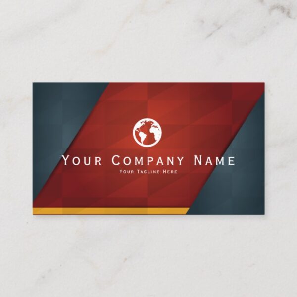Geometric Angular Corporate Professional Design Business Card