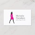 Glam Fashion Girl Style Blogger Business Card