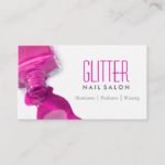 Glitter Nail Salon Manicure – Pink Beauty Stylish Business Card