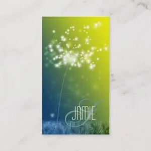 Glittering Dandelions Professional Business Cards