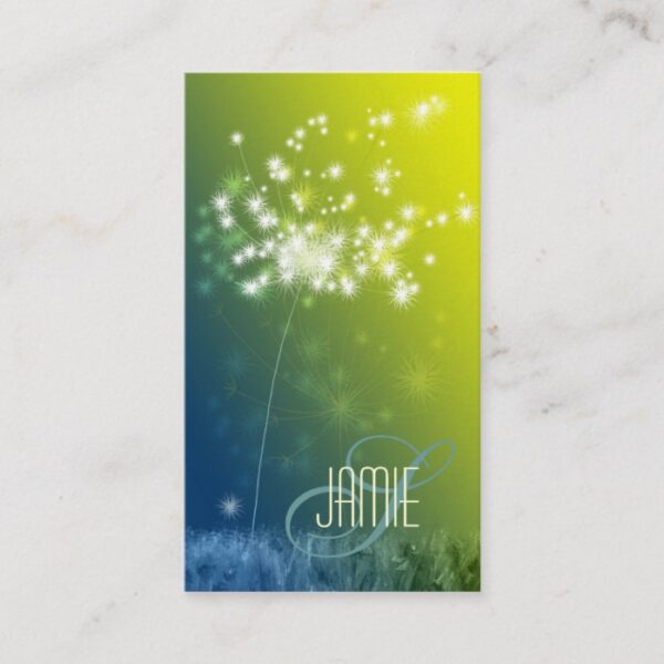 Glittering Dandelions Professional Business Cards