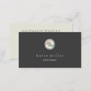 Glossy Pearl | Jewelry Designer Business Card