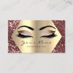 Gold Bean Glitter Makeup Artist Lashes Browns Business Card