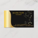 Gold Black Elegant Template Business Card