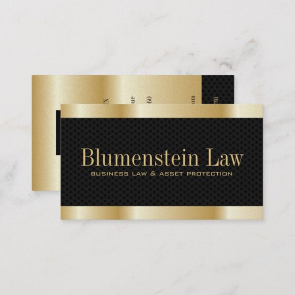 Gold "Effect" Attorney Business Cards
