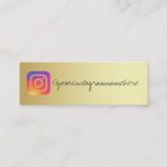 gold instagram trendy social media business card