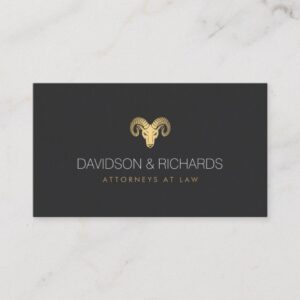 Gold Rams Head Professional Business Card