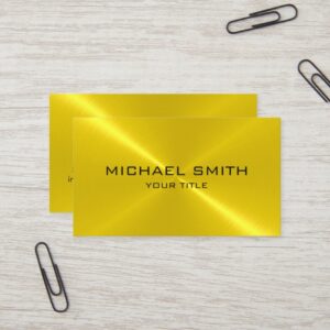 Gold Stainless Steel Metal Business Card