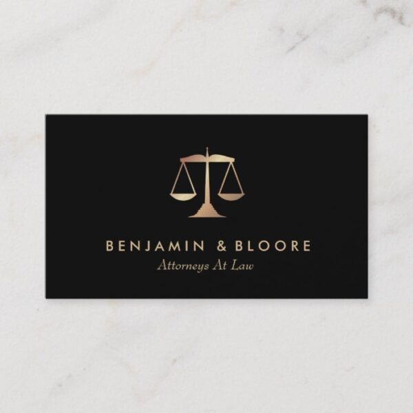 Golden Scale Attorney Business Cards